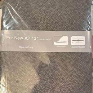 13" Laptop Sleeve Case - Pebbled Black and Gray